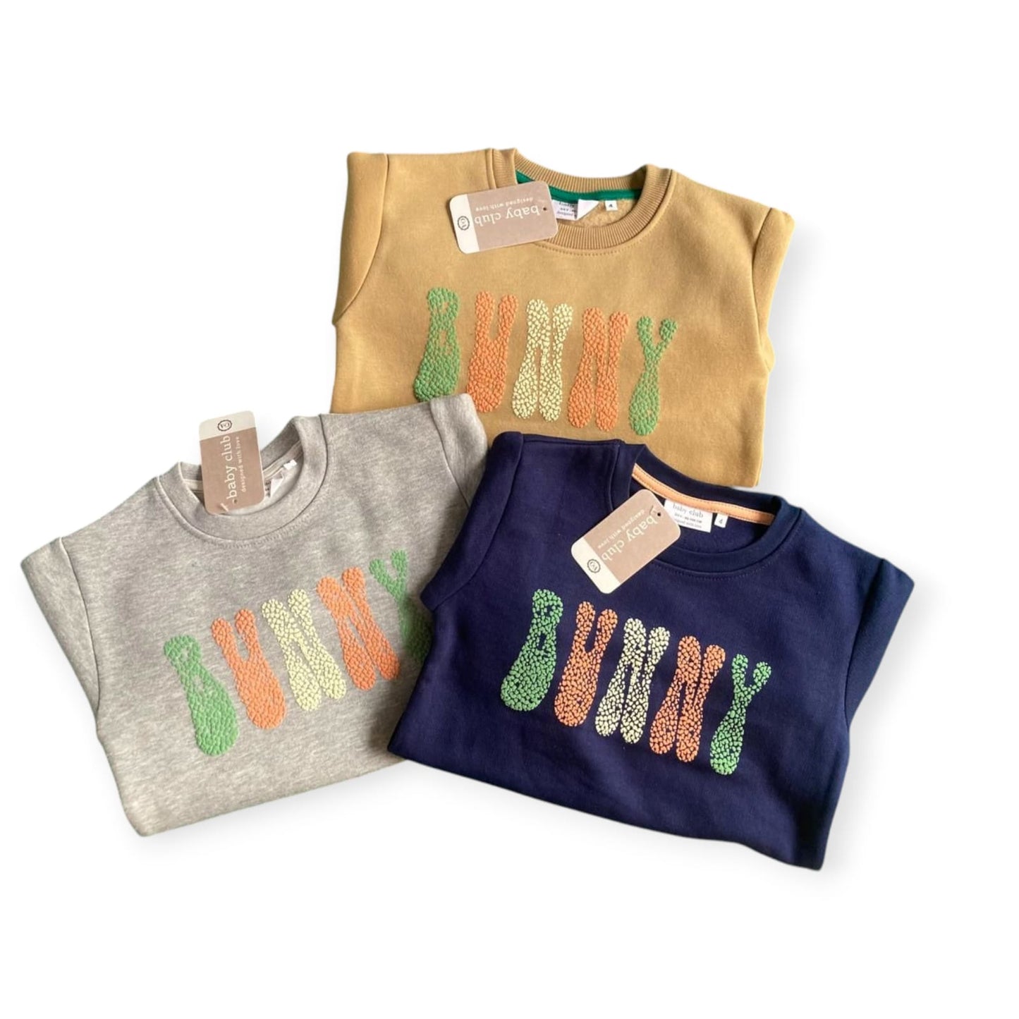 Kids “BUNNY” Textured Sweatshirt
